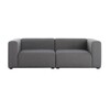 HAY - Mags - Sofa 2,5-zits 228x95.5x67cm - grijs/stof Remix 133