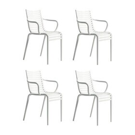 Driade - Set de 4 chaise de jardin avec accoudoirs Pip-e