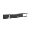FROST - Unu Wall Coat Rack With 6 Hooks & Bar - black-aluminium/polished/WxHxD 100x15x30cm