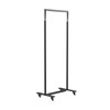 FROST - Bukto - Portemanteau avec roues 60cm - noir/poli/PxHxP 63,8x156x45cm/avec 4 roues, 2 arrêts