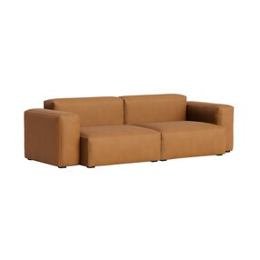 HAY - Mags Soft 2,5-zits bank leer met lage armleuningen 238x103,5x67cm