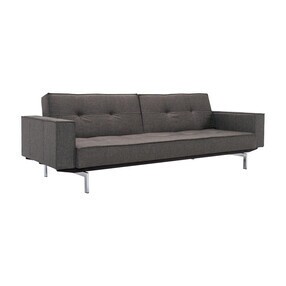 Innovation Living - Splitback Schlafsofa mit Armlehnen Chrom 241x89cm