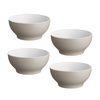 Alessi - Tonale Müslischale 4er Set - hellgrau/Steingut/4 Stück/Ø 15cm