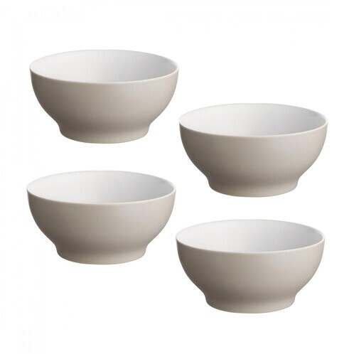 Alessi - Tonale Müslischale 4er Set - hellgrau/Steingut/4 Stück/Ø 15cm