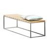 Jan Kurtz - Lux Outdoor Bench  - natural/teak/WxHxD 120x37x44cm/stainless steel frame
