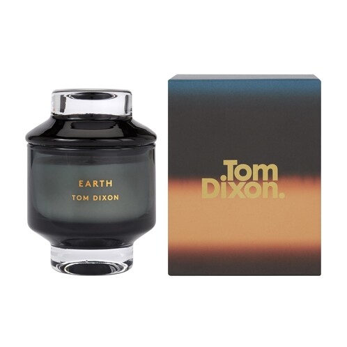 Tom Dixon - Scent Elements Earth Medium -  Geurkaars - zwart/mint/guaiac/cedar wood