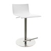 la palma - Thin - Tabouret de bar réglable - blanc/bois/assise laquée/hauteur réglable de 54 à 79 cm