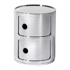 Kartell - Componibili 2 - Conteneur - chrome/brillant/H 40cm/ Ø 32cm