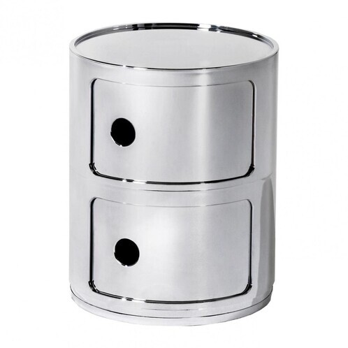 Kartell - Componibili 2 - Conteneur - chrome/brillant/H 40cm/ Ø 32cm