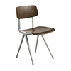 HAY - Result Stuhl Gestell beige - Eiche geräuchert/furniert/Gestell beige pulverbeschichtet/Standardgleiter/45.5x81x48.5cm