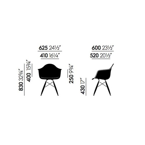 Sitzauflage für die Design Vitra Eames Plastic Stühle DAW, DAR, DAX und RAR  von Hey Sign, designikonen