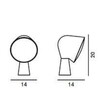 Foscarini - Binic Table Lamp - line drawing