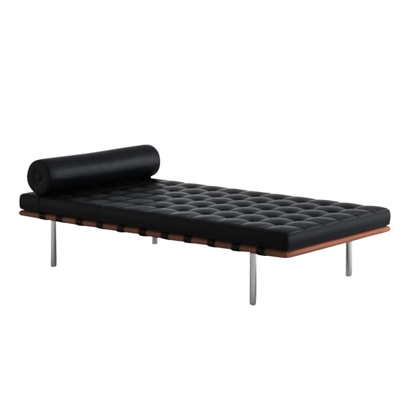 Knoll International Barcelona Day Bed, Leather Daybed Sofa