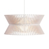 Secto Design - Kontro 6000 - Suspension - blanc/laminé/câble/baldaquin blanc/incl. ampoule LED 2700K/820lm