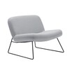 Softline - Java Armchair - light grey/fabric Vision 445/WxHxD 80x67x78cm/black base