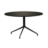 HAY - About a Table AAT20 Esstisch rund Ø110cm - schwarz/Tischplatte Linoleum/Kante schwarz/3 Beine