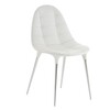 Cassina - Caprice - Stoel - wit/leder Scozia 13X247/onderstel chroom/schaal buitenkant wit nylon