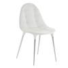 Cassina - Caprice Stuhl - weiß/Leder Scozia 13X247/Gestell chrom/Schale außen weißes Nylon