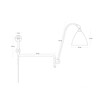 Gubi - Bestlite BL 10 Wall Lamp - line drawing