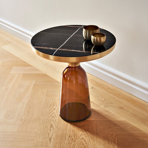ClassiCon Bell Side Table Messing AmbienteDirect Beistelltisch Marmor 
