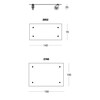 Fontana Arte - Tavolo con Ruote - Table basse sur roulettes - dessin au trait