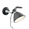 Luceplan - Fortebraccio Faretto 100W Wall Lamp - black/steel/with wall mount/with switch