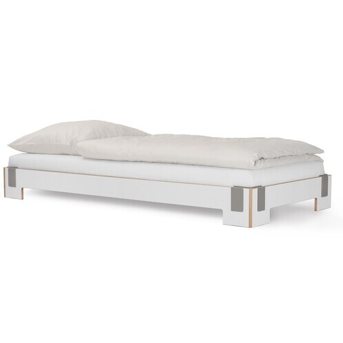 Moormann - Moormann Tagedieb - Lit empilable 90x200cm - blanc/94,7x 21x204,7cm/sans matelas ni sommier
