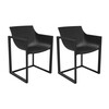 Vondom - Wall Street - Kit de 2 fauteuils - noir/H x W: 80 x 57cm/pour interieur et exterieur
