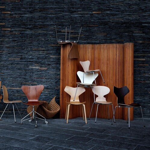 Fritz Hansen - Die Ameise Stuhl Naturfurnier 46,5cm