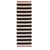 Nanimarquina - Mélange Stripes 2 - Kilim / tapis laine - noir - blanc - rouge/80x240cm
