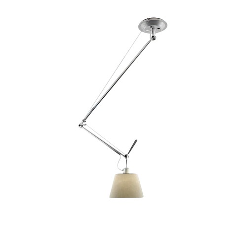 Artemide - Tolomeo Sospensione Decentrata - Plafonnier - aluminium/abat-jour satiné/Ø24cm/PxH 154x80cm