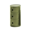 Kartell - Componibili 3 Container - green/glossy/H 59cm/ Ø 32cm/New color!