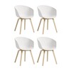 HAY - HAY About a Chair 22 - Armleunstoel Set van 4 - wit/onderstel eiken soaped/59x79x52cm
