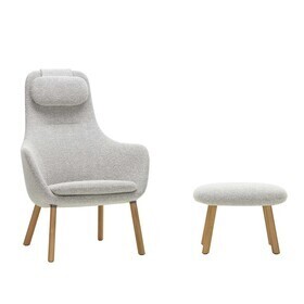 Vitra - Fauteuil & repose pied HAL Lounge étoffe