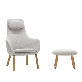 Vitra - Fauteuil & repose pied HAL Lounge étoffe