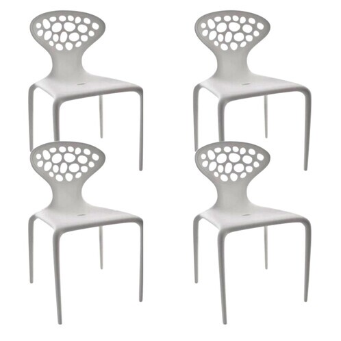 Moroso - Supernatural - Lot de 4 Chaises - blanc/mat