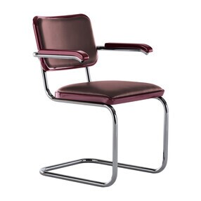 Thonet - JS. THONET a personal Interpretation by Jil Sander S 64 P Serious Freischwinger Armlehnstuhl