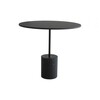 la palma - Jey Side Table H: 45cm  - black/table top Fenix/h 45cm / Ø 50cm/frame marquinia marble
