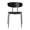 ferm LIVING - Herman - Chaise - noir/en frêne plaqué/structure noire/LxPxH 50x47x74cm