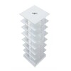 Moormann - Musikstapler CD Shelf H:118cm - white/FU multiplex birch/base: cement/for ca. 420 CDs/rotatable