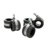 Wagner - Titan Hard floor casters - black/matt chrome/5 pieces
