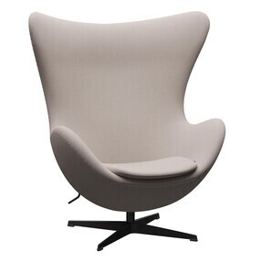 Fritz Hansen - Fauteuil L'Oeuf/ Egg™ étoffe structure graphite chaud
