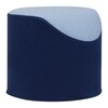Softline - Coral Pouf - dark blue/light blue/fabric felt 858/859/H 40, Ø 50cm