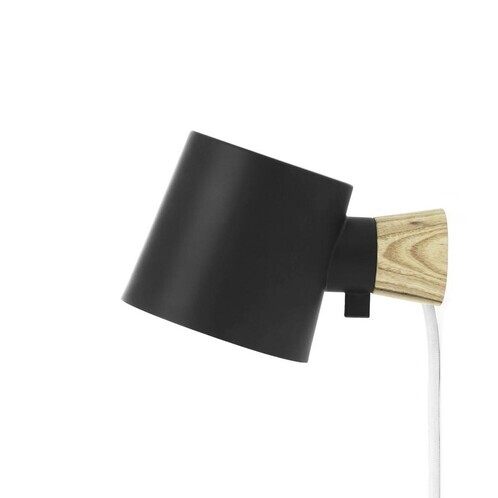 Normann Copenhagen - Rise Wall Lamp - black/H x L x Ø: 9,7 x 17 x10cm