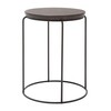 freistil Rolf Benz - freistil 151 - Table basse rond Ø37cm - brun foncé (H65)/plateau de table chêne teinté Ø37cm/H 51cm, structure Ø40cm/structure noir (RAL9005): peint par poudrage