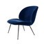 Gubi - Beetle Lounge Sessel mit Samt und Gestell Schwarz - dunkelblau/Samt Velluto G075/420/BxHxT 63x80x72cm/Gestell schwarz