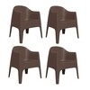Vondom - Solid - Kit de 4 fauteuils - bronze/H x W: 80 x 65cm/pour interieur et exterieur