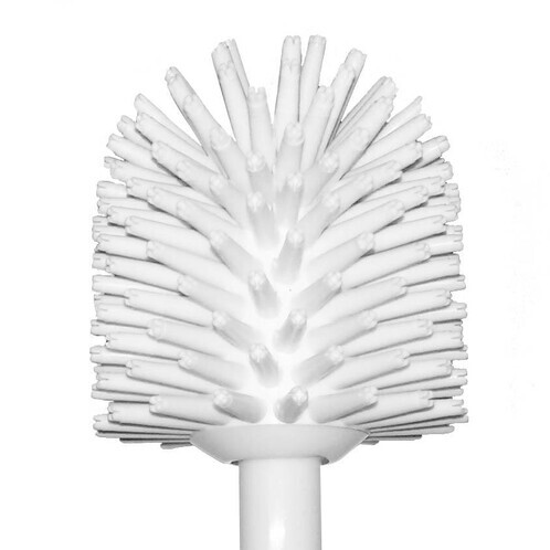 Alessi - Birillo Replacement Toilet Brush With Handle - stainless steel/white