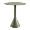 HAY Palissade runder Tisch in Olivgrün, minimalistisches Design für Außenbereich, langlebiges Metallmaterial. - Palissade Cone Gartentisch Ø70cm