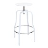 la palma - Giro Stool - white/lacquered/frame white/adjustable in height from 66 to 76 cm